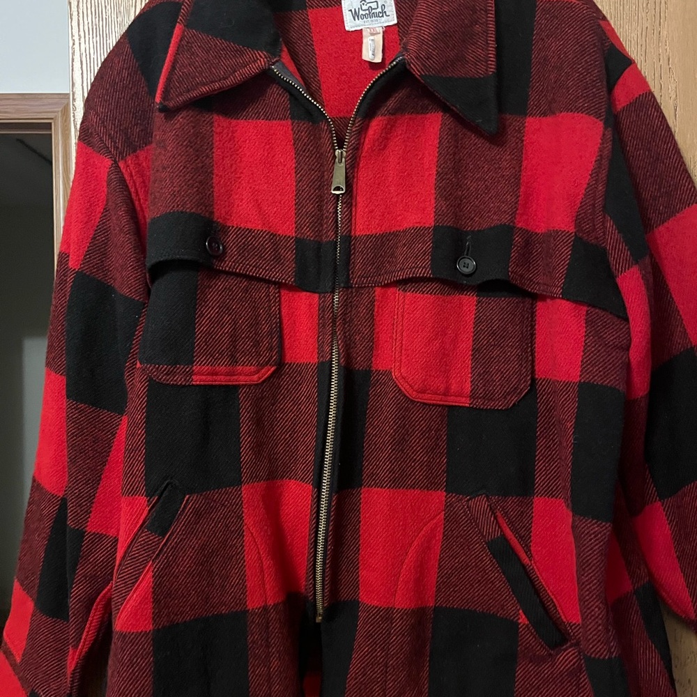 Woolrich Red and Black Checkered Jacket